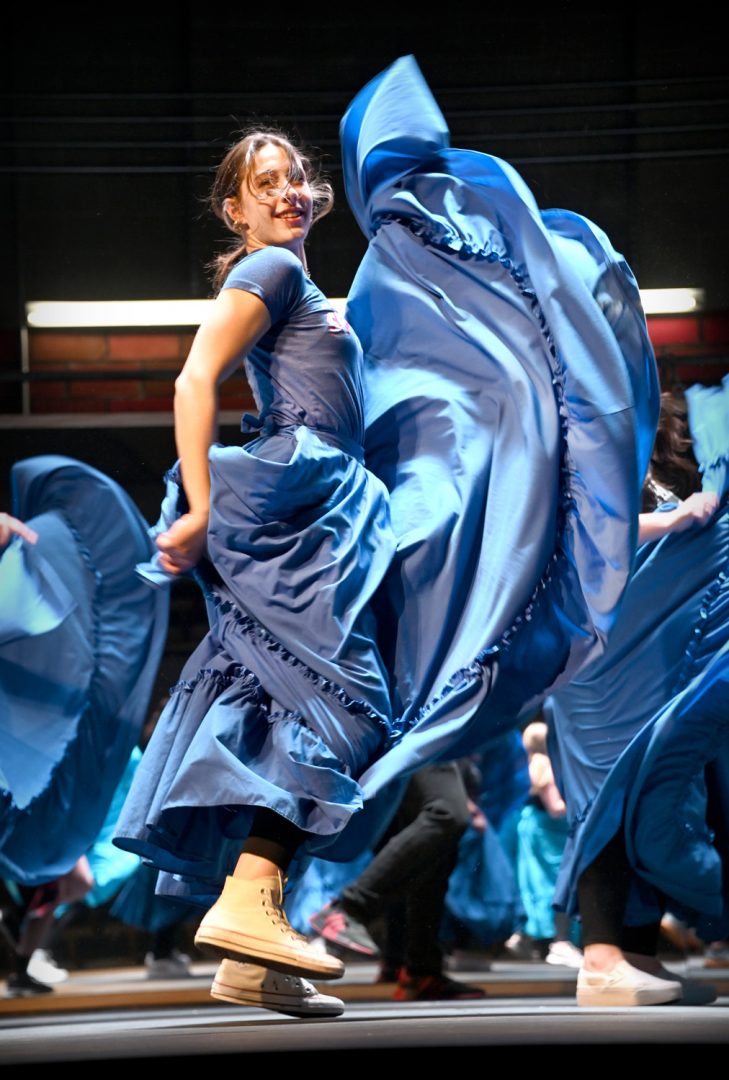 Lana Emerson dancing during an EOU production.