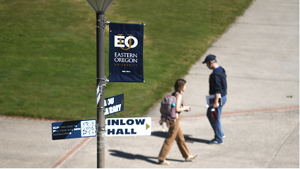 Students walking